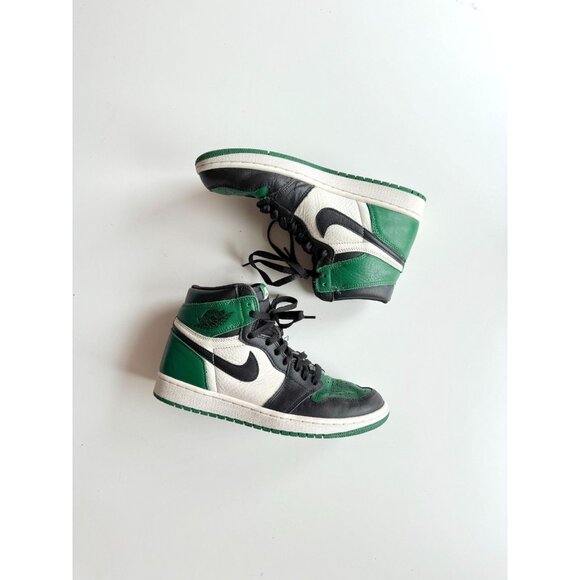 NIKE Air Jordan 1 Retro High Pine Green Sail Black Sneakers, Size 9 - Picture 1 of 16